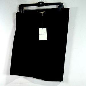 Balenciaga Asymmetrical Waist Pencil Skirt, Women's Size 38 - Black